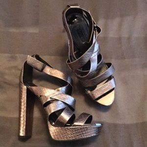 Topshop strappy platform heels